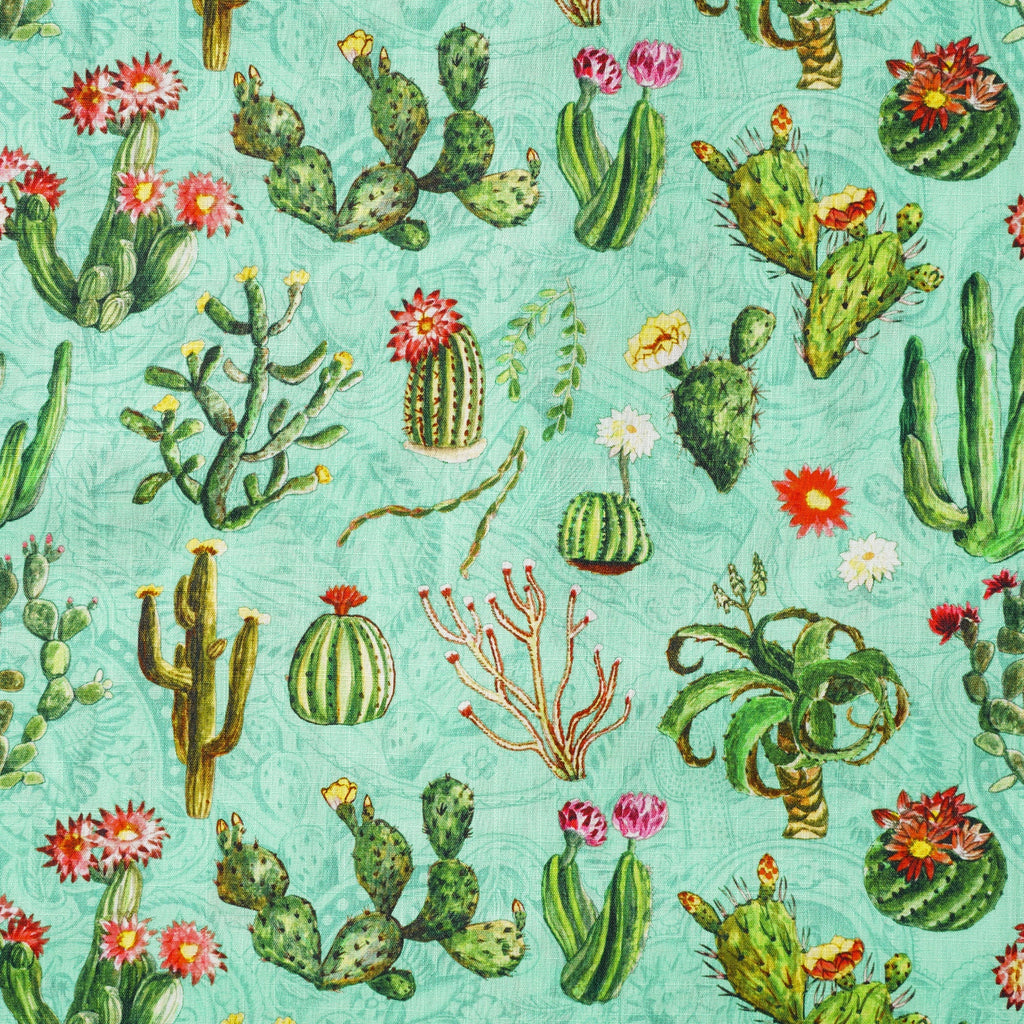 Cactus Shirt For Men Green Hawaiian Shirt Short Sleeve Button-down Western Cowboy Shirt