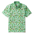 Cactus Shirt For Men Green Hawaiian Shirt Short Sleeve Button-down Western Cowboy Shirt