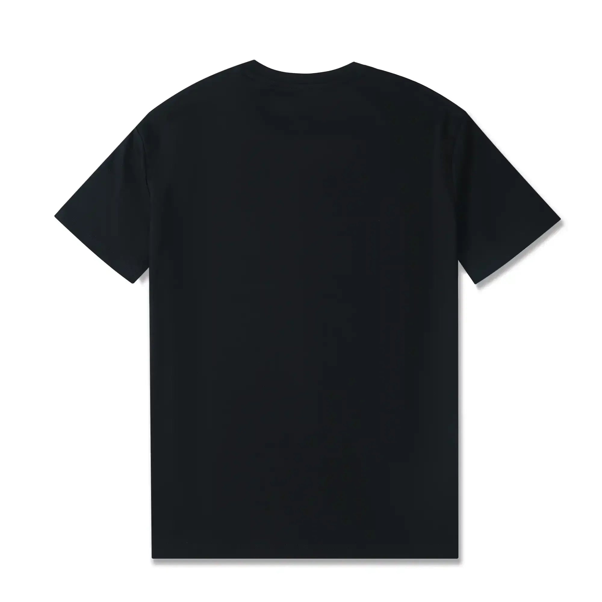 100% Pima Cotton Black Short Sleeve Crew Neck T-shirt Solid Color Basic