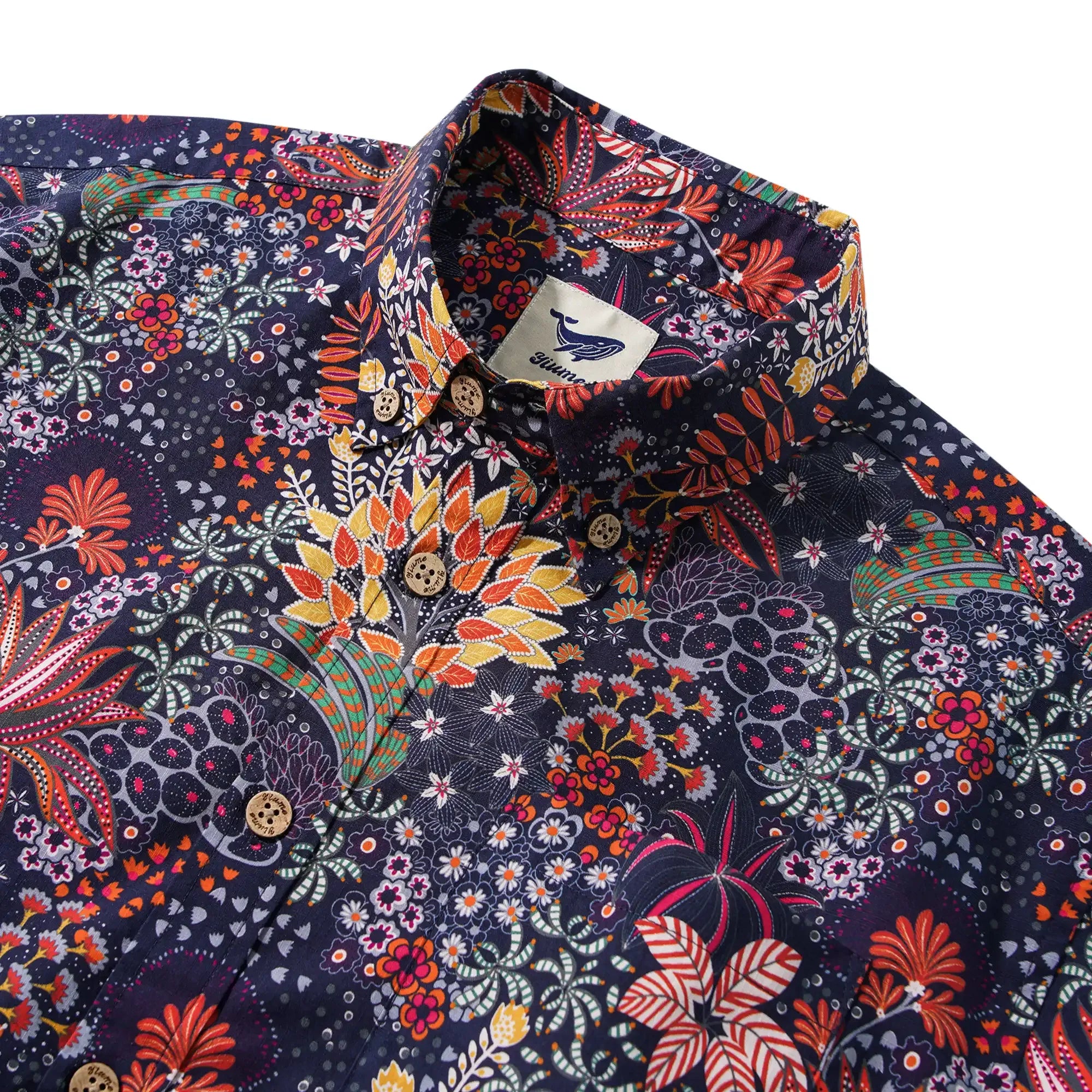 1950s Tropical Hawaiian Shirt For Men Print Short Sleeve 100% Cotton Red Shirt Aloha Quirky Plants